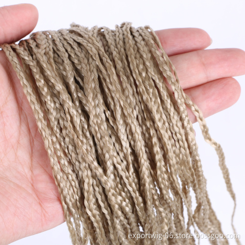 Synthetic Zizi Crochet Braids Hair 28 Strands Pure Black Pink Purple Box Braids Pink Hair Extension High Temperature